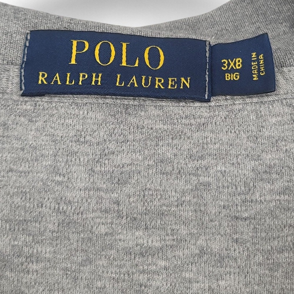Polo Ralph Lauren Gray Polo Shirt Men's 3XB Big Fit Classic Preppy Dadcore EUC‎ - Picture 5 of 5